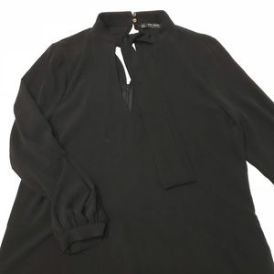 Zara Tie-neck Black Romper